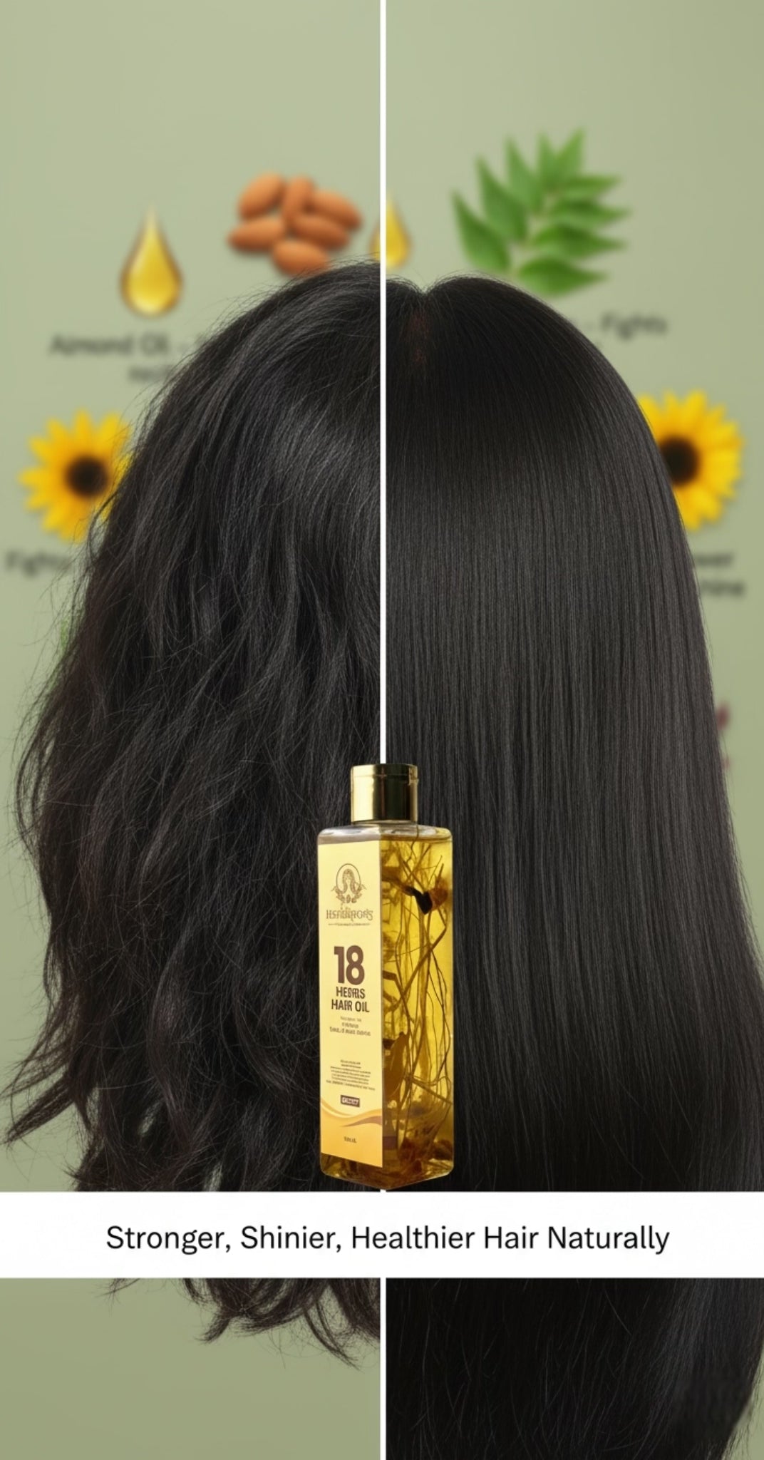 Combo Pack – Herbiqroots 18 Herbs Hair Oil (2 x 190ml)