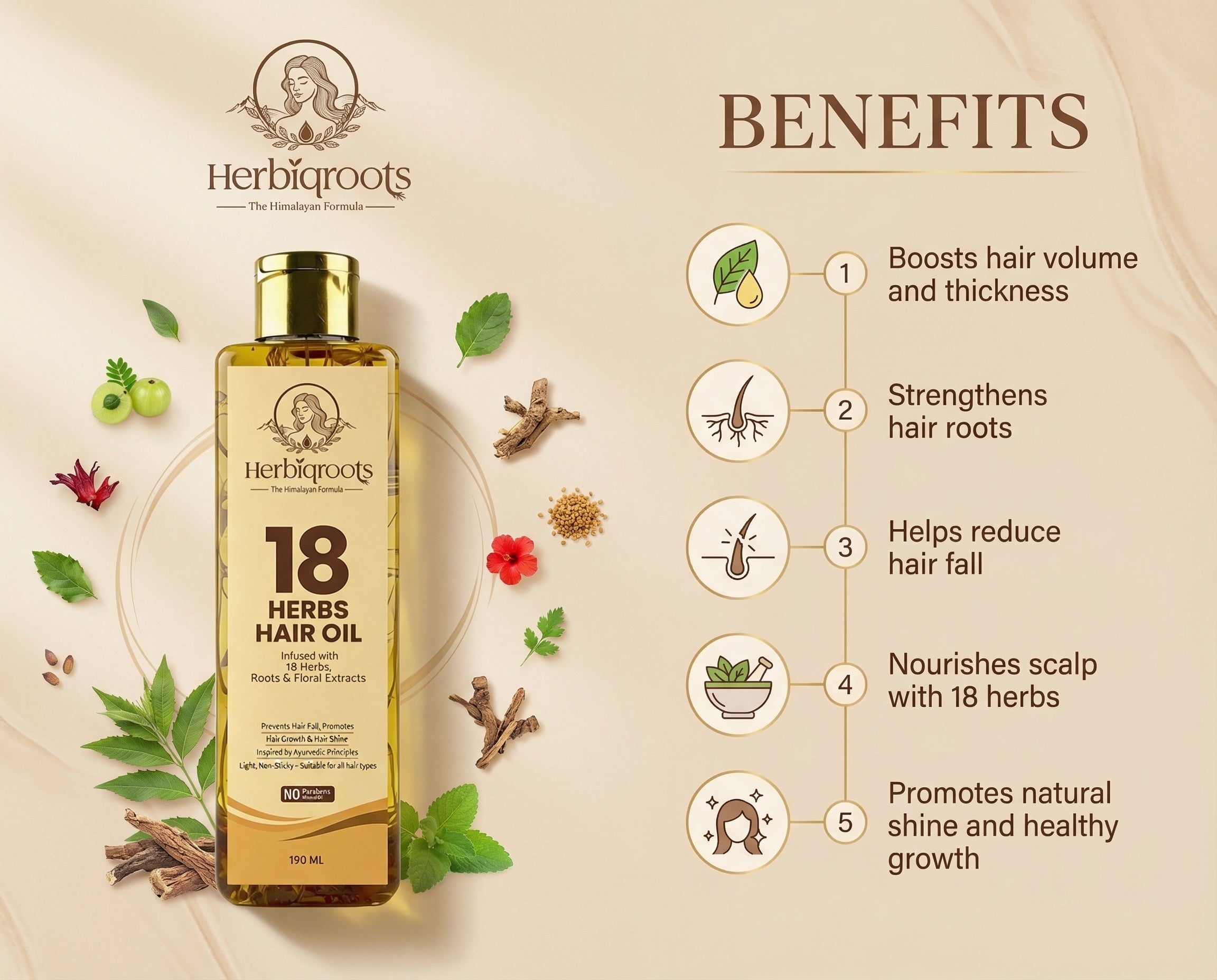 Roots and Herbs for Hair Growth — 10 Best Natural Ingredients Used in Ayurvedic Hair Oil India