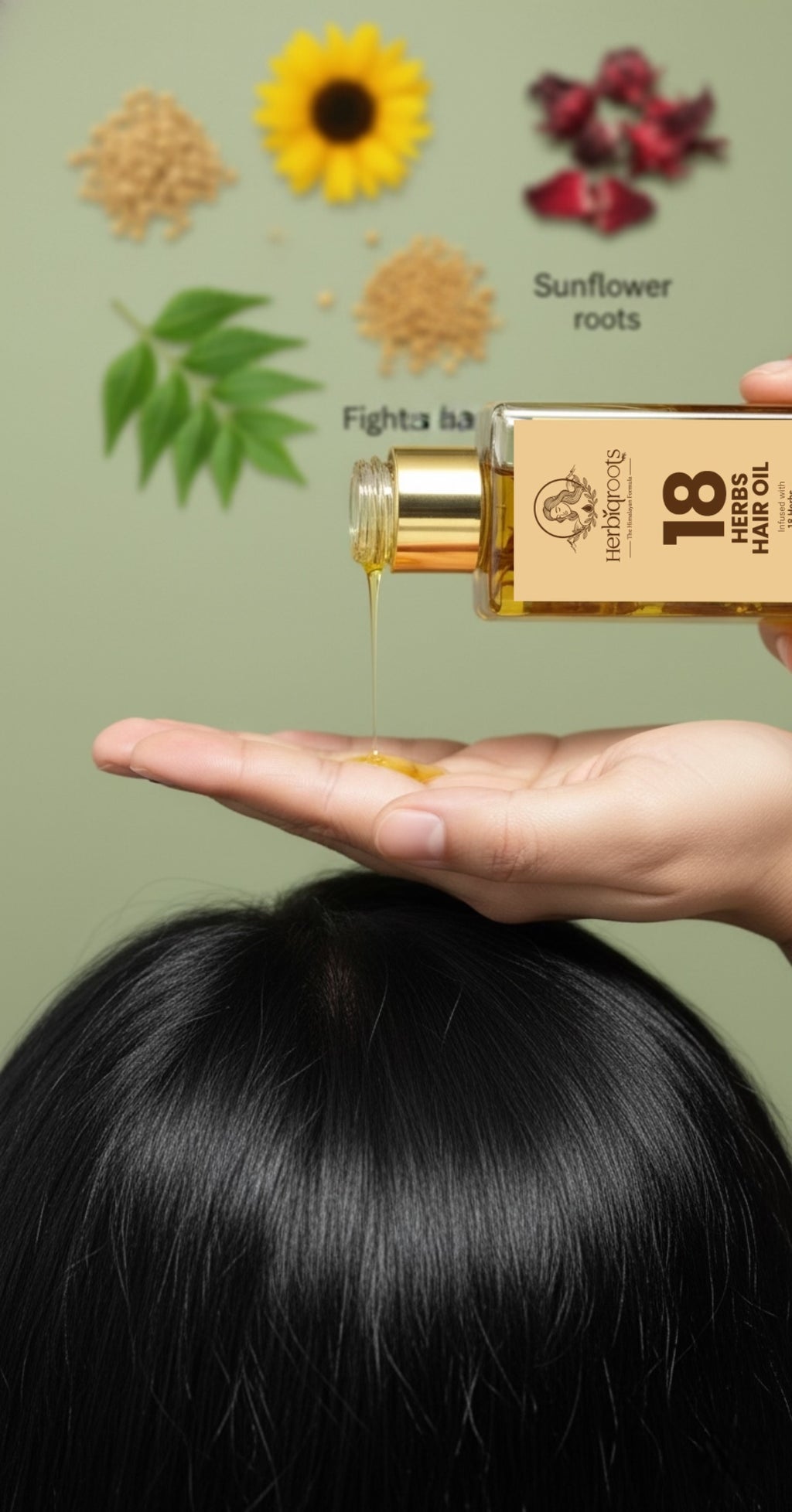 Combo Pack – Herbiqroots 18 Herbs Hair Oil (2 x 190ml)