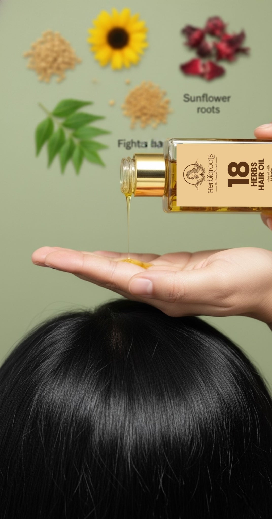 Combo Pack – Herbiqroots 18 Herbs Hair Oil (2 x 190ml)