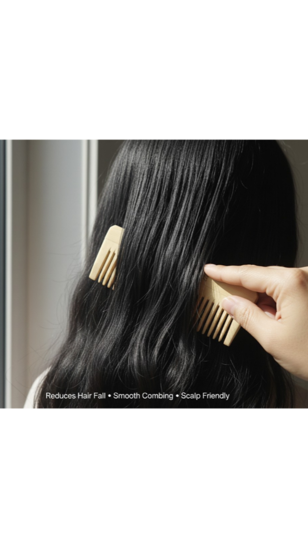 HerbiqRoots Premium Wooden Comb