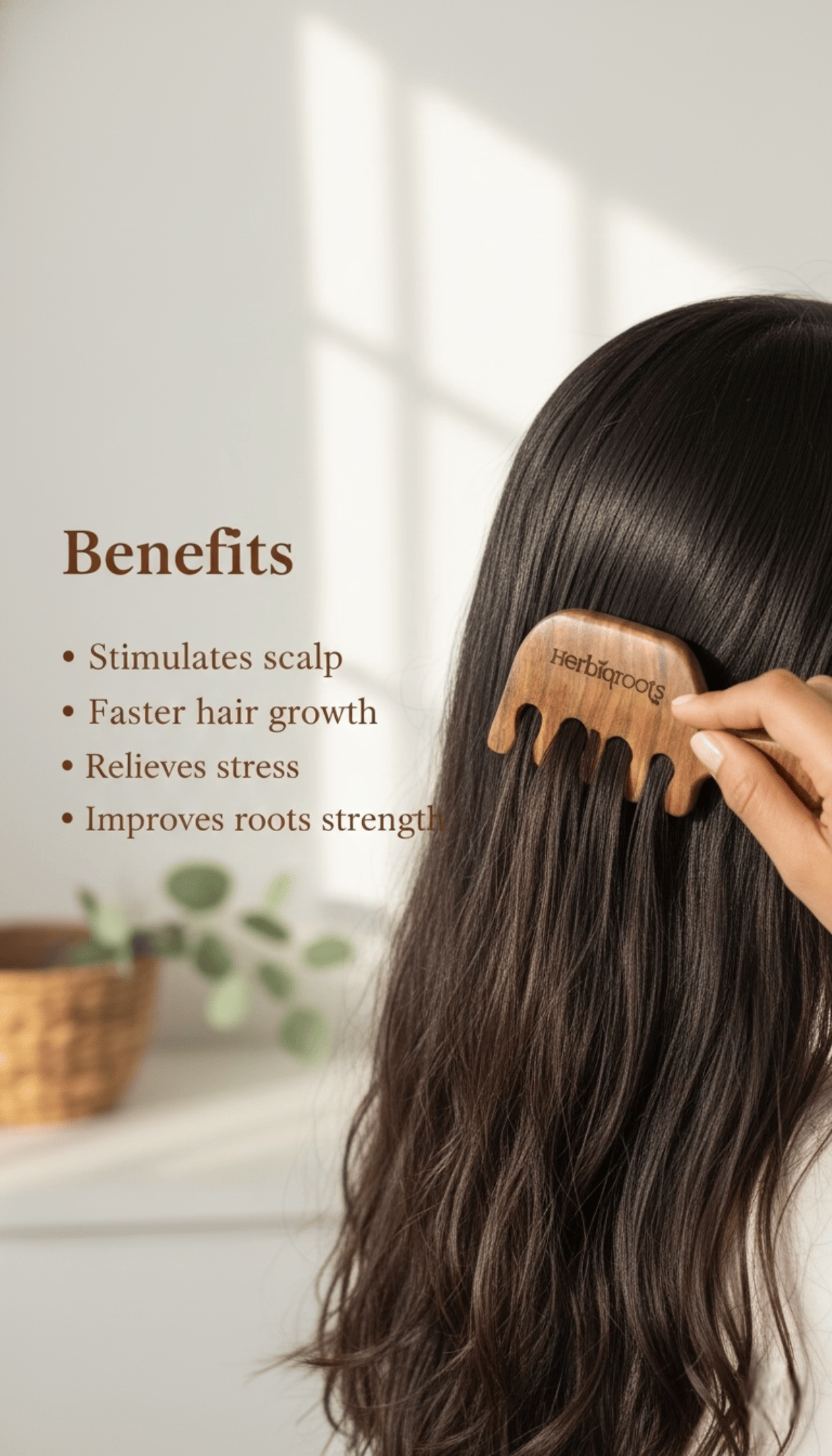Wooden Scalp Massager Comb
