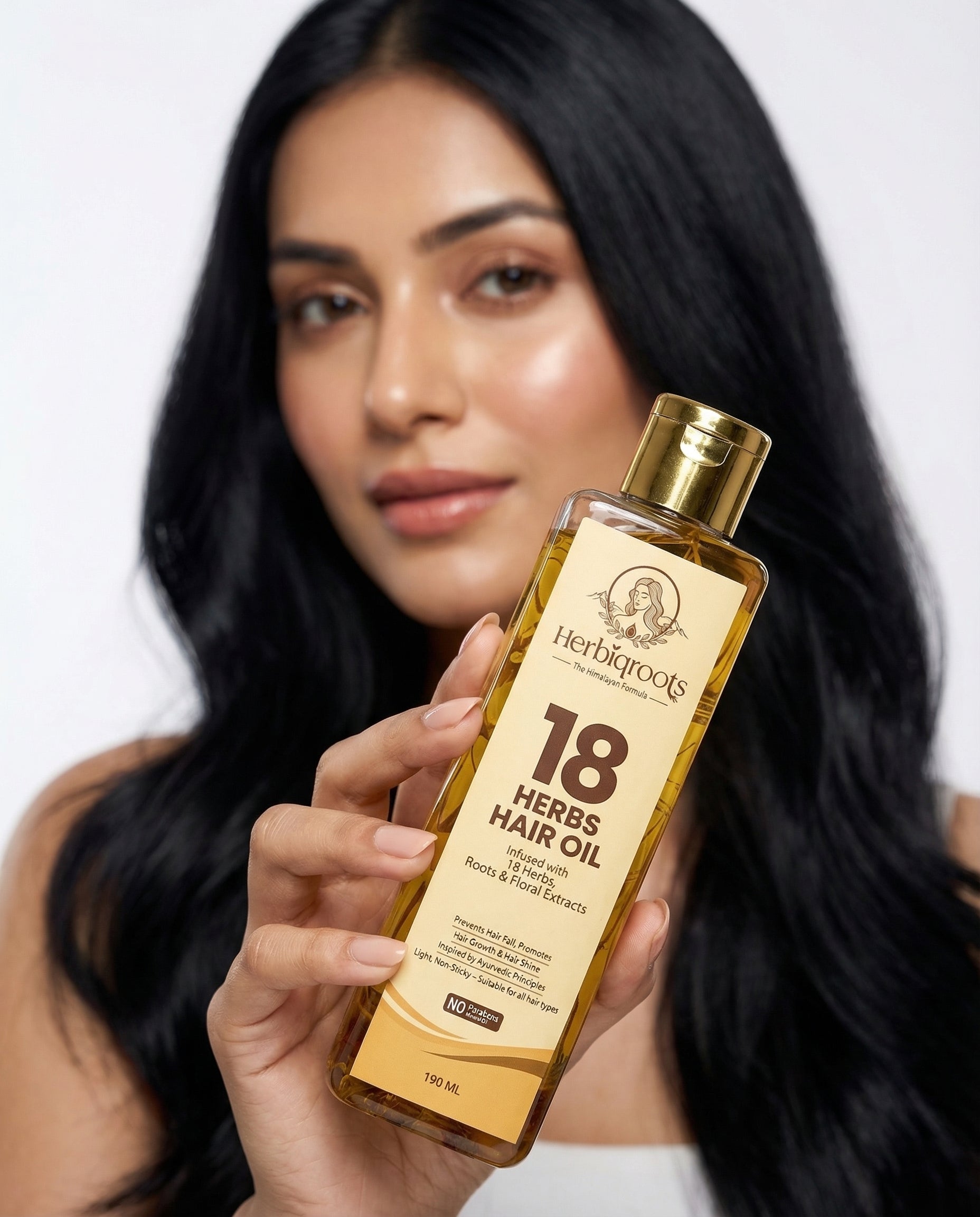 HerbiqRoots 18 Herbs Herbal Hair Oil (190ml)