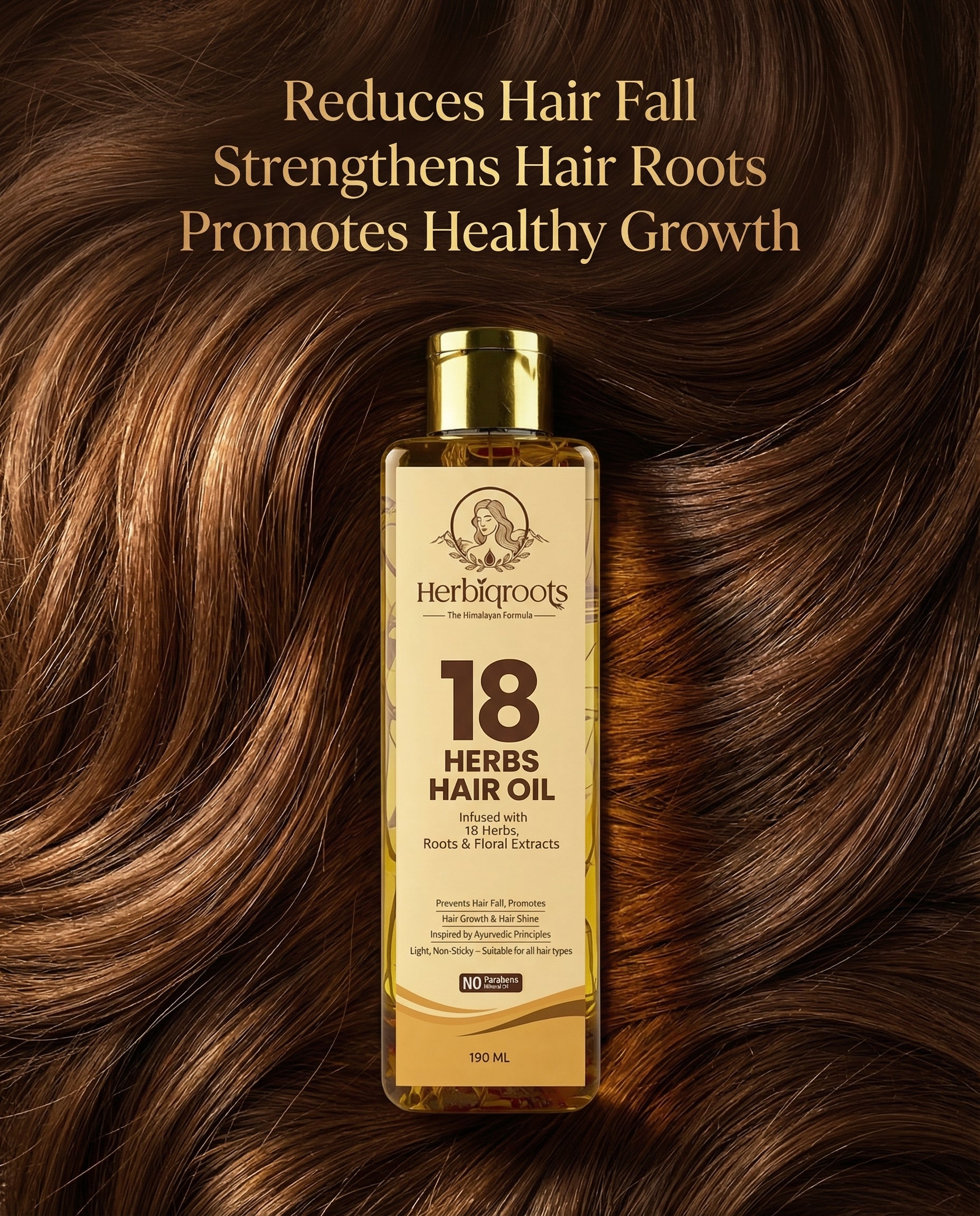HerbiqRoots 18 Herbs Hair Oil – 3 Bottle Combo (Special Offer)