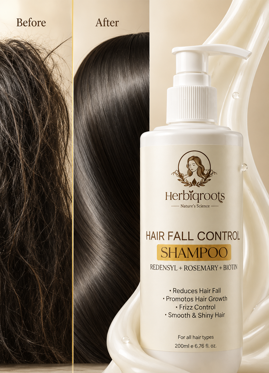 HerbiqRoots Hair Oil & Shampoo Combo
