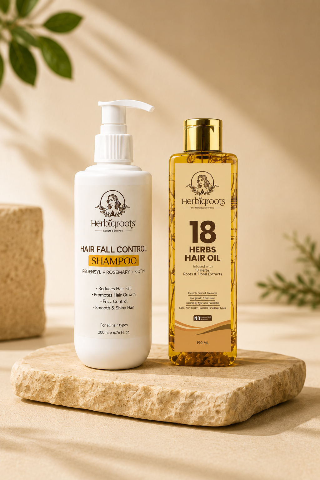 HerbiqRoots Hair Oil & Shampoo Combo